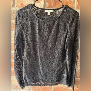 Chelsia and Violet Black Lace Women's Top size Large
